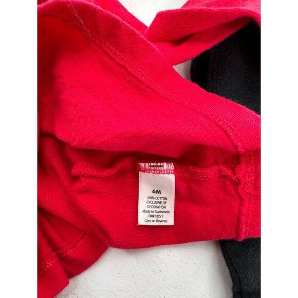 Carters Baby Girls 4-Piece Outfit Set Red Dress Bow Top White Vest Pants 6M - Picture 8 of 16